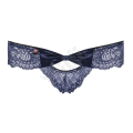Modré krajkové kalhotky s mašličkou Obsessive Panties