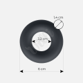 Erekční kroužek Solid Silicone Cockring - M - Black