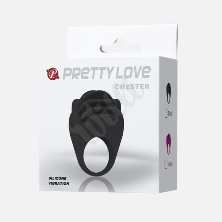 Vibrační kroužek černý PRETTY LOVE - CHESTER