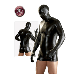 Lesklé černé body bez otvorů s krátkými nohavicemi