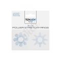 Transparetní modré kroužky POWER STRETCHY RINGS BLUE 2PCS