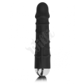 Černý bič Black Whip with Realistic Silicone Dildo - Black