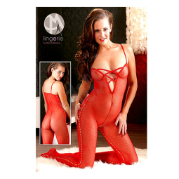 Červený síťovaný overal na ramínka