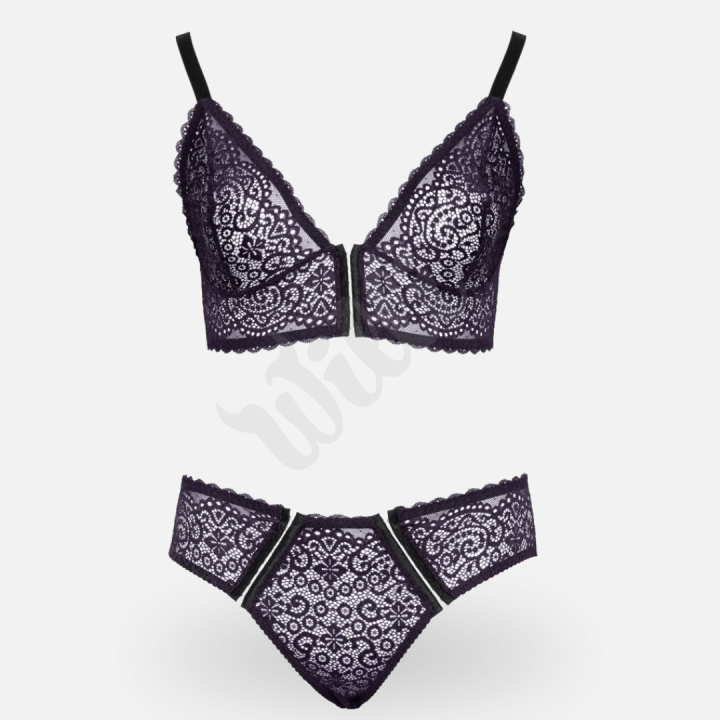 Souprava Cottelli Curves Bra Set purple