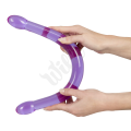 Oboustranný fialový masturbátor - Doppeldildo