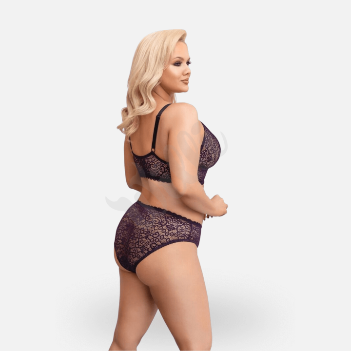 Souprava Cottelli Curves Bra Set purple