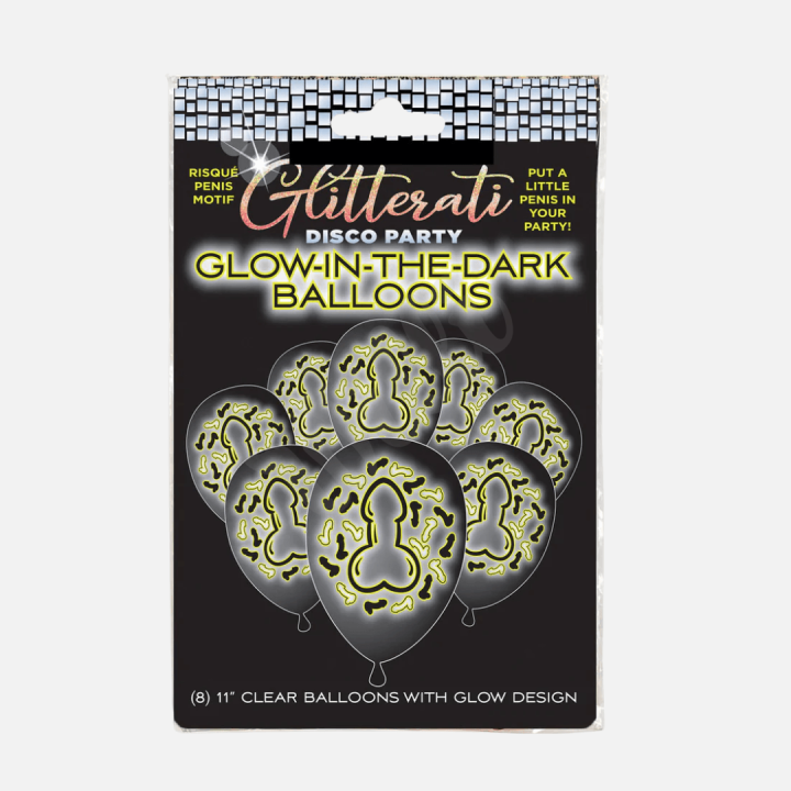 Svítící balonky Glitterati - Penis Glow Balloons